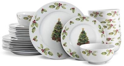 Pfaltzgraff Christmas Day 24-Piece Dinnerware Set, Service for 8