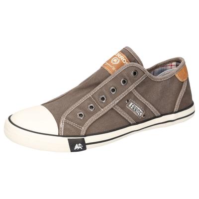 Slip-On Sneaker LERROS, Herren, Gr. 44, Textil, braun (grau), kontrastfarbene Details, Schuhe, Schlupfschuh, Halbschuh, Sneaker im lässigen Look