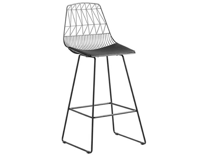 Beliani Trendy Barstühle aus schwarzem, mattem Metall im praktischen 2er Set Preston