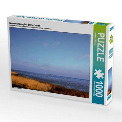 CALVENDO Puzzle Wesermündung bei Bremerhaven | 1000 Teile Lege-Größe 64x48cm Foto-Puzzle für glückliche Stunden