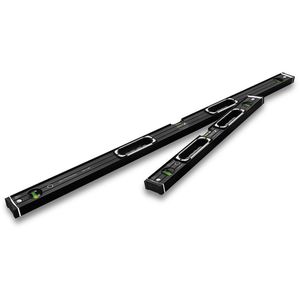 Stabila Wasserwaage 20053, 196-2, DarkShadow, Set, 196-2 61cm + 196-2 122cm, 3 Libellen
