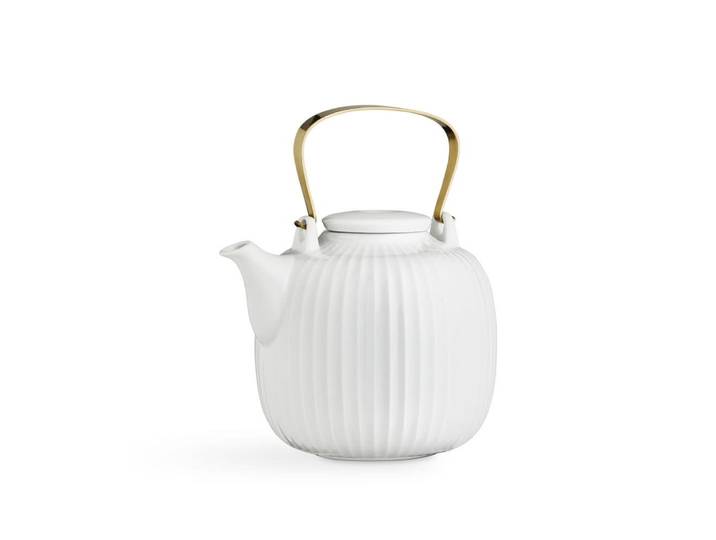 Théière en céramique blanche 1,2L