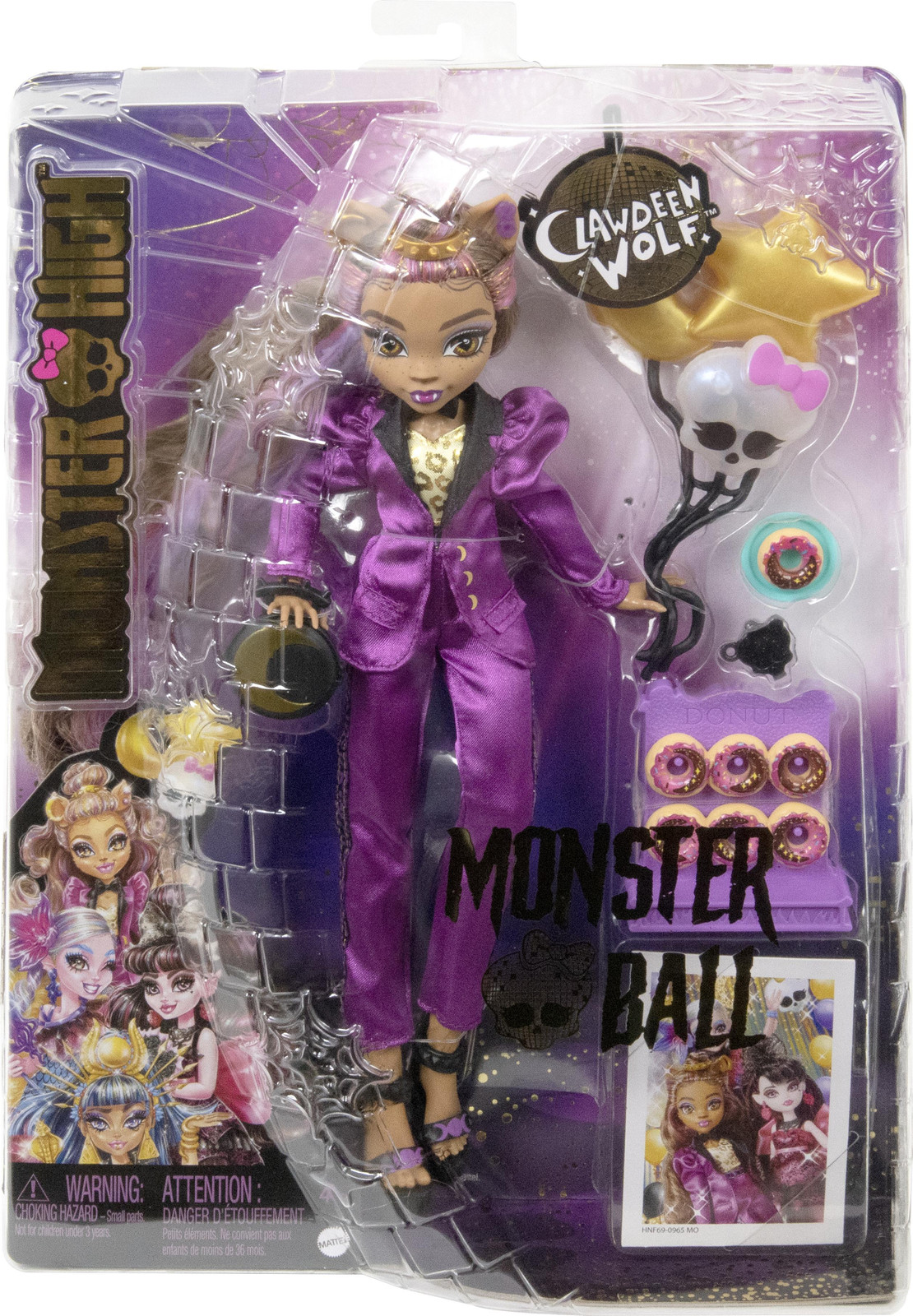 Monster High Monster Ball HNF69 Fashionpopp voor meisjes vanaf 4 jaar, Meerdere kleuren