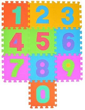Home Mart Goods 10 Piece Set - EVA Foam Interlocking Puzzle Play Mat - Multi-Color - 10 Piece Set