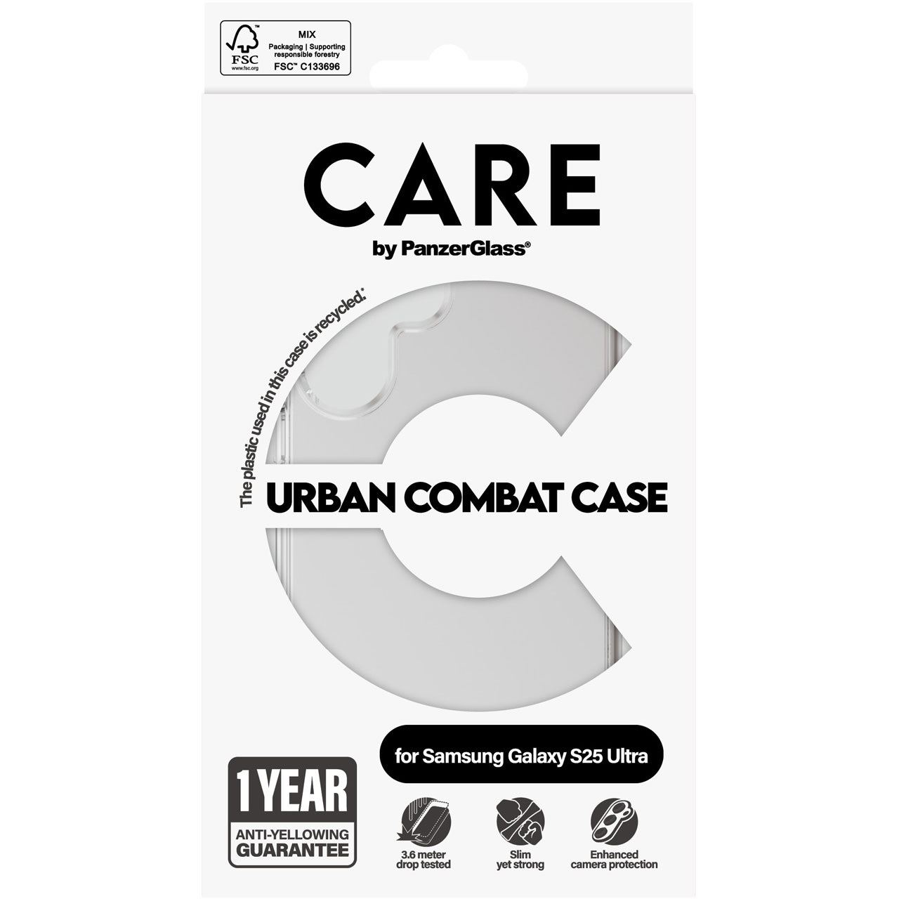 PanzerGlass CARE Flagship Case Transparent Urban Combat Galaxy S25 Ultra
