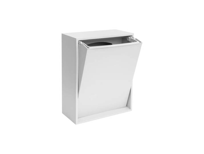 Boîte de recyclage en plastique recyclé blanc H40x15x30