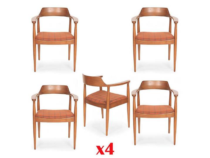 JVmoebel Esszimmerstuhl Elegante Polsterlehnstühle im Art Deco-Design aus Holz, Made in Europa
