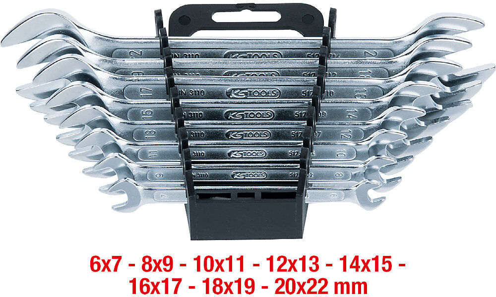 Doppel-Maulschlüssel-Satz, 6 x 7 - 20 x 22 mm, 8 Teile KS Tools