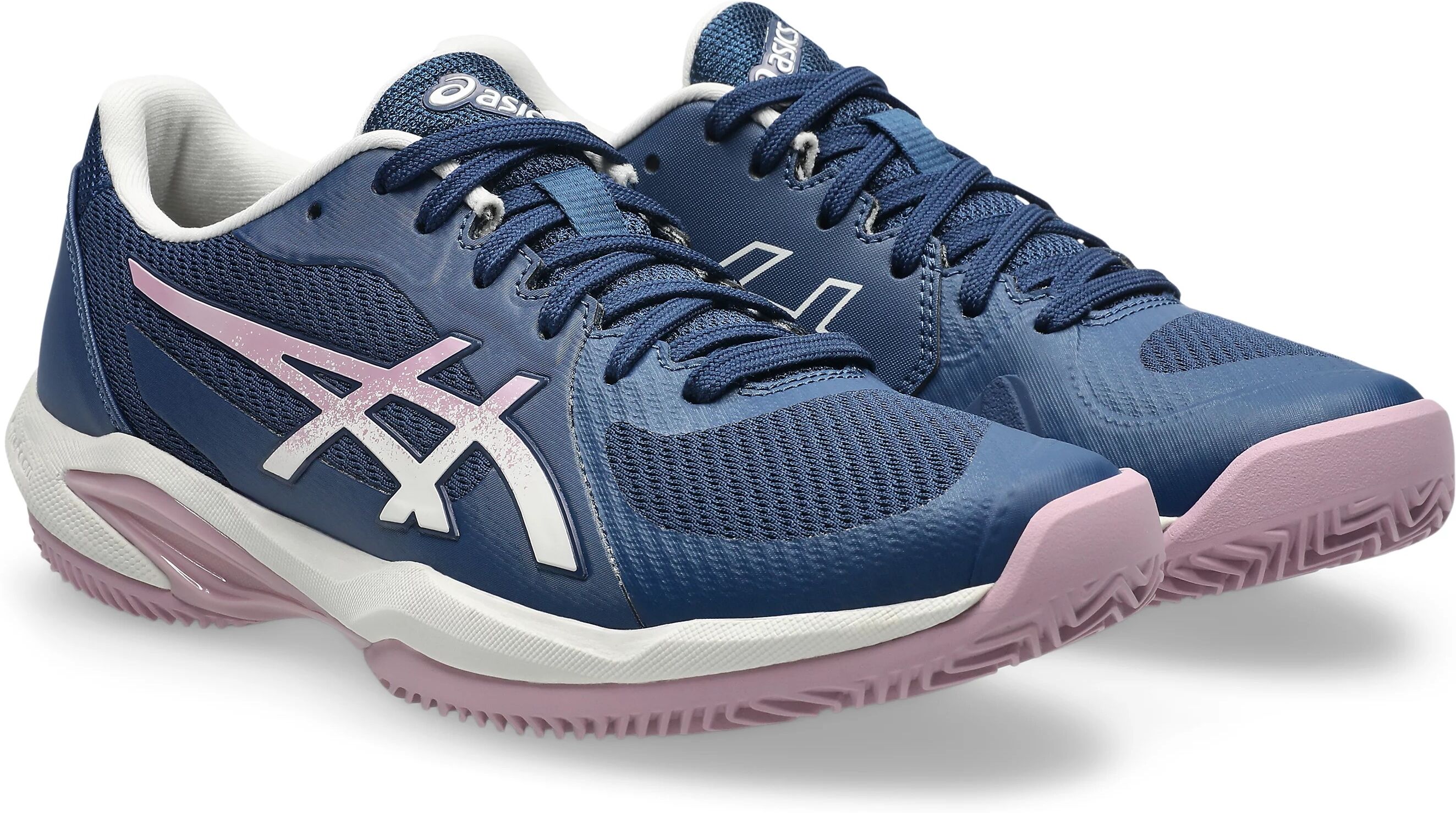 Tennisschuh ASICS "SOLUTION SWIFT FF 2 CLAY", Damen, Gr. 42,5, independence blau, taro lila, Synthetik, Schuhe Tennisschuh, Sandplatzschuhe für Ascheplätze