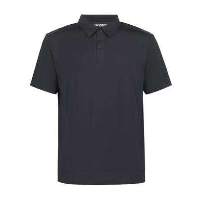 Poloshirt DACHSTEIN "Dachstein Pique polo shirt Loretto", Herren, Gr. L, schwarz, Stoff, 90% Polyester, 10% Elasthan, normal, ohne Ausschnitt, Shirts