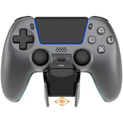 Deltaco Gaming GAM-199-STEELGRAY Gaming-Controller Grau, Metallisch, Stahl Bluetooth/USB Gamepad PlayStation 5, Android, iOS