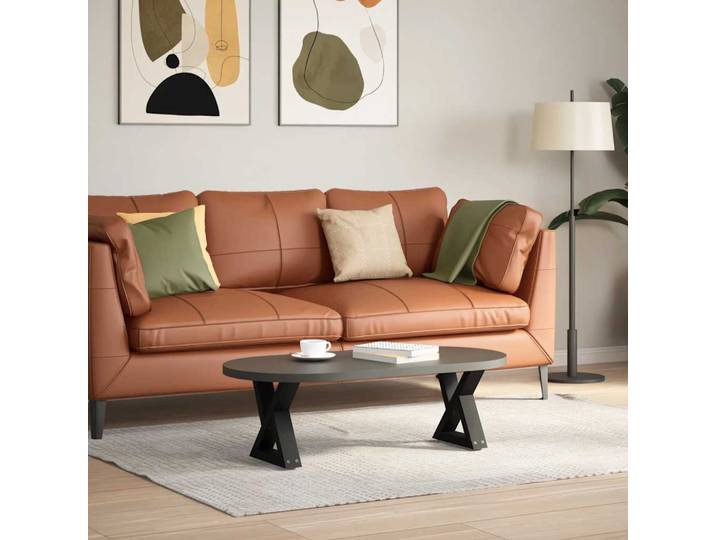 vidaXL Couchtischbeine 2 Stk. Schwarz 40x(30-31,3) cm Stahl