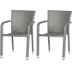 Gartensessel-Set Minas 2-tlg. Grau