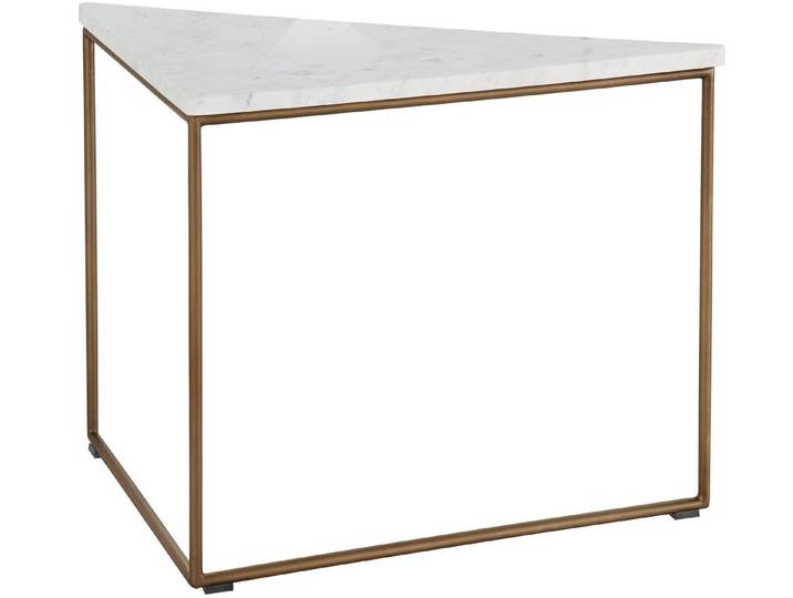 loft24 Couchtisch Stanley, Wohnzimmertisch, dreieckige Tischplatte, Gestell aus Metall