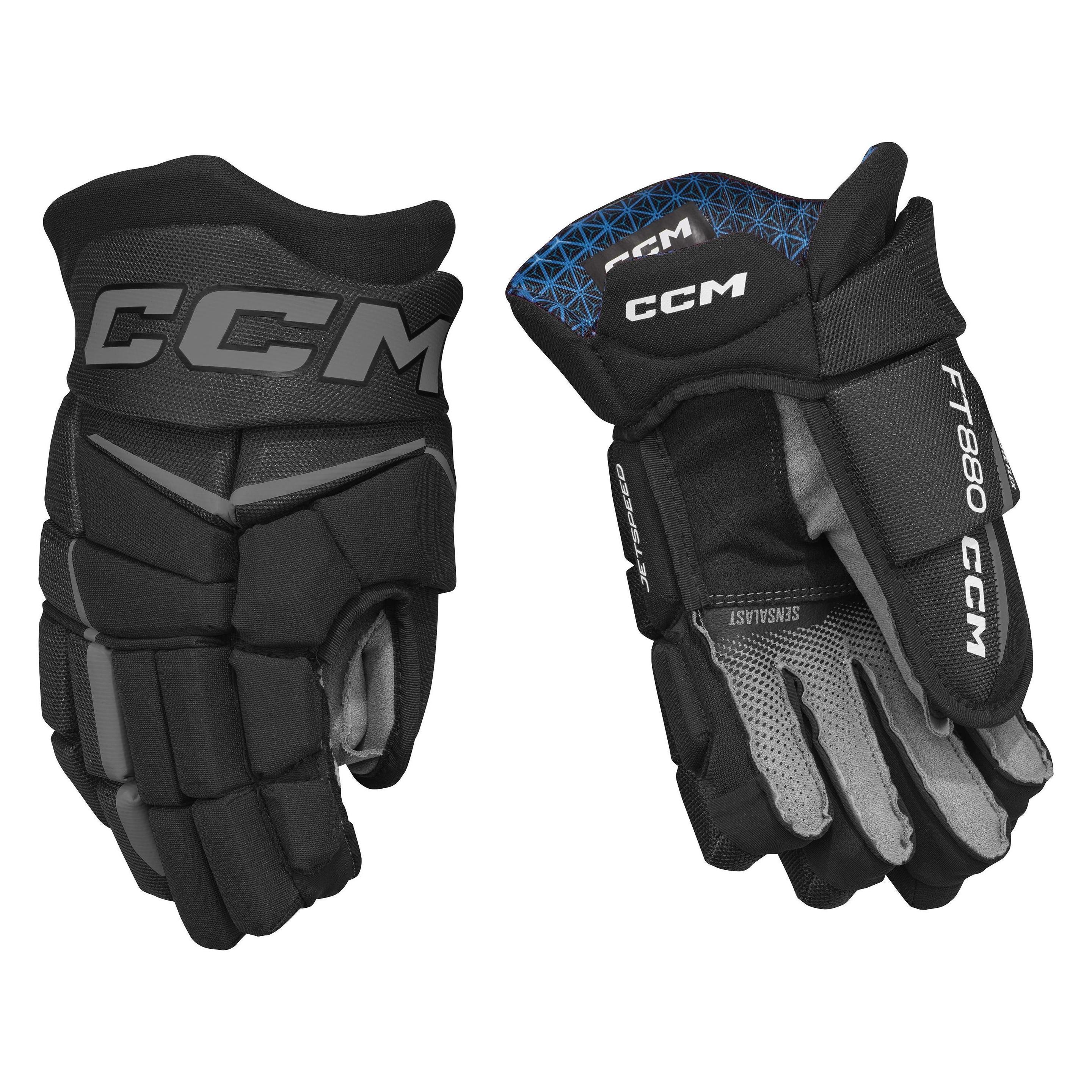 CCM HGFT880 JR JS Handschuhe Schwarz/Schwarz 11 (28) (63894709)