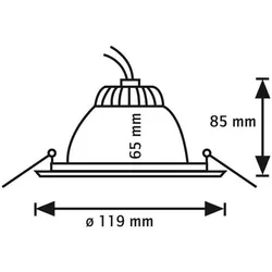Rutec 55904 Druckguss Einbaustr IP43 starr - chrom - for JC
