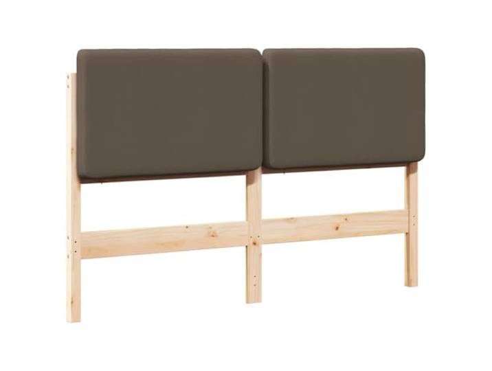 HGLADYU Gepolstertes Kopfteil aus Kiefernholz 160 cm in Braun Taupe mit einfacher Pflege