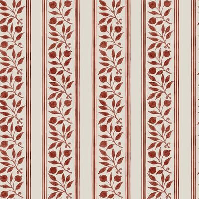Morris & Co. Rosehip Stripe Madder Peel and Stick Wallpaper