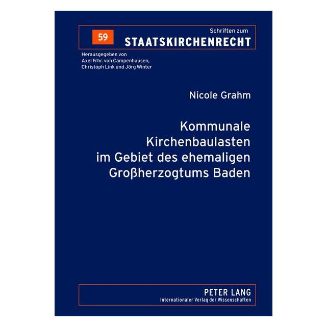 Peter Lang Grahm:Kommunale Kirchenbaulasten im Geb (Deutsch, Hardcover, Nicole Grahm) (67836485)
