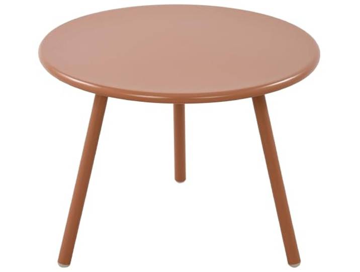 CLP Couchtisch Minot I Runder Loungetisch für draußen und drinnen I Gartentisch wetterfest und UV-beständig I Outdoor Beistelltisch, Farbe: Terracotta
