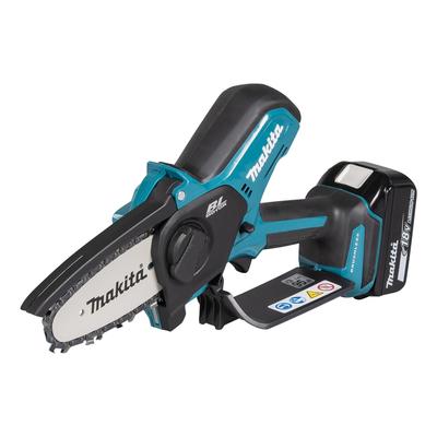 Akku-Astschere MAKITA "»DUC101RX06« 18V, 10 cm, 8 m/s, Inkl. Akku", blau (türkis), Gartenscheren-Maschinen, für Park-und Baumpflege,zum Ausasten + Korrekturschnitte