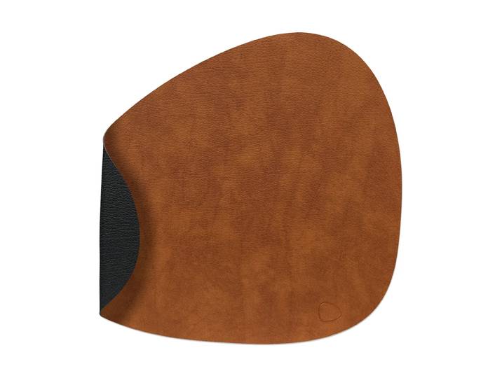 LIND DNA Set de Table Bull réversible curve L 1 pièce Cognac-black