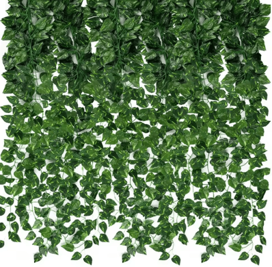 Inspire Picks GreenVibe Artificial Ivy Garland Set Realistic Hanging Vine Decor (12 24 36 PCS) 36 Pcs