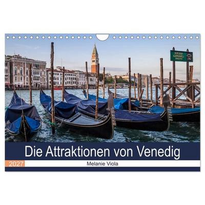 Die Attraktionen von Venedig (Wandkalender 2027 DIN A4 quer), CALVENDO Monatskalender