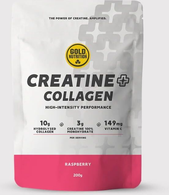 Gold Nutrition Creatine + Collagen 200g Framboesa