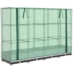 Helloshop26 - Hochbeet/Pflanzkasten mit Abdeckung in Rattanoptik 160 x 40 x 123 cm weiß 02_0038750