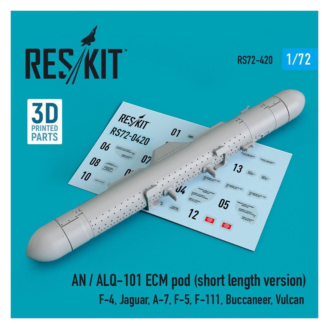 ResKit AN / ALQ-101 ECM pod (short length version) (F-4, Jaguar, A-7, F-5, F-111, Buccaneer, Vulcan) (3D Pr (RS72-0420)