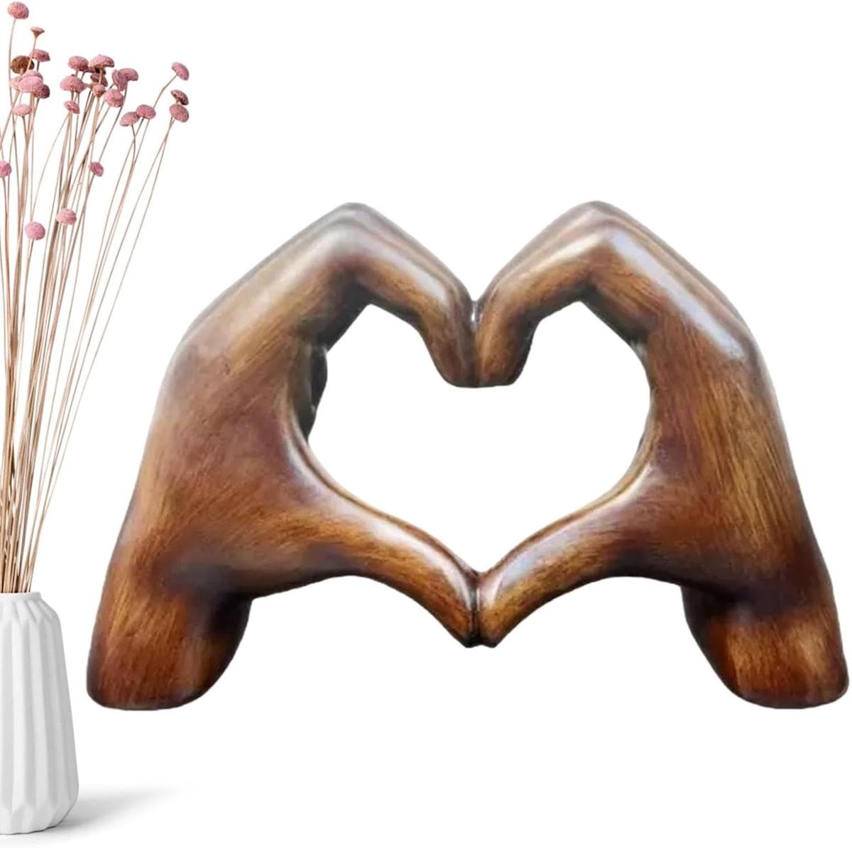 Hart Handbeeld Liefdesbeeld Decoratie 11 x 18,5 cm