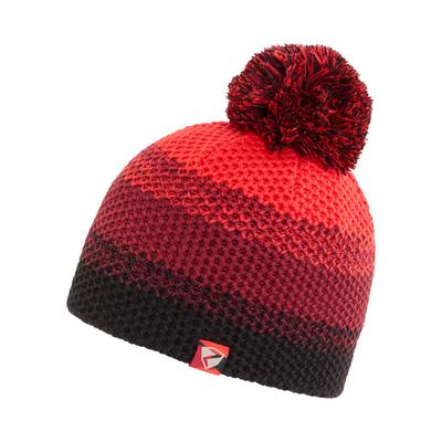 Strickmütze ZIENER "ISHI-Z JUNIOR", Jungen, rot, Materialmix, Mützen Strickmütze, warm, weiches Fleecefutter, reflektierende Elemente