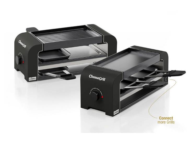Stöckli Raclette Stöckli Raclette CheeseGrill 2 Connect Set Black