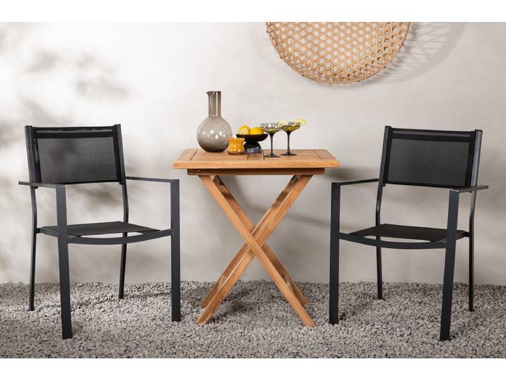 Garten Cafegruppe Irish – 3-teiliges Gartenmöbel-Set 70x70 cm - 70x70 cm - Luxusbetten24