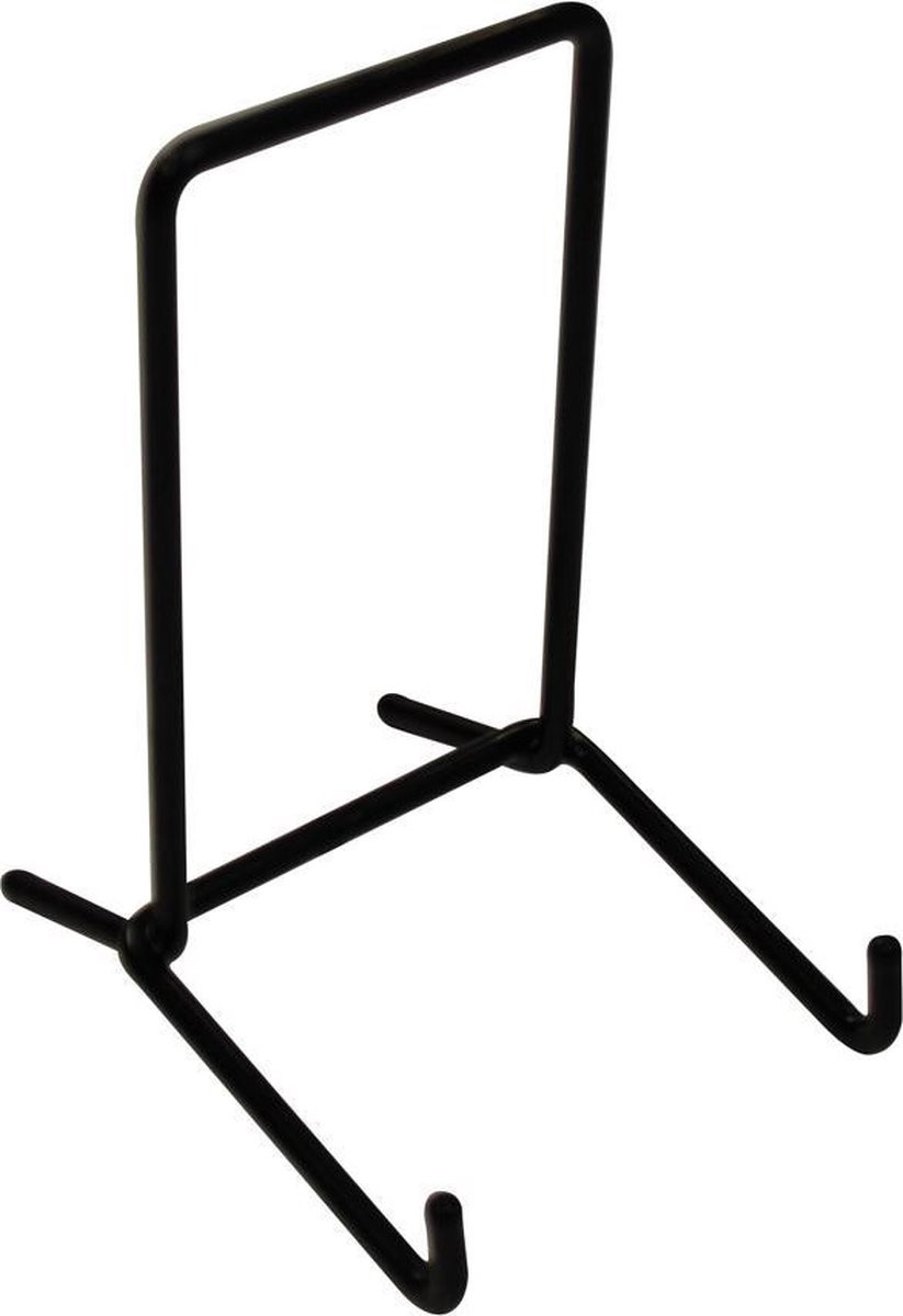 Zwarte metalen bordenstandaard, Hoogte: 9 cm