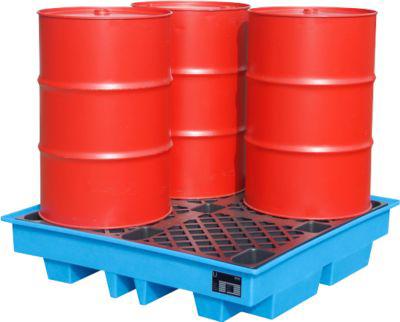 PE-Auffangwannen für 4 x 200 Liter-Fässer