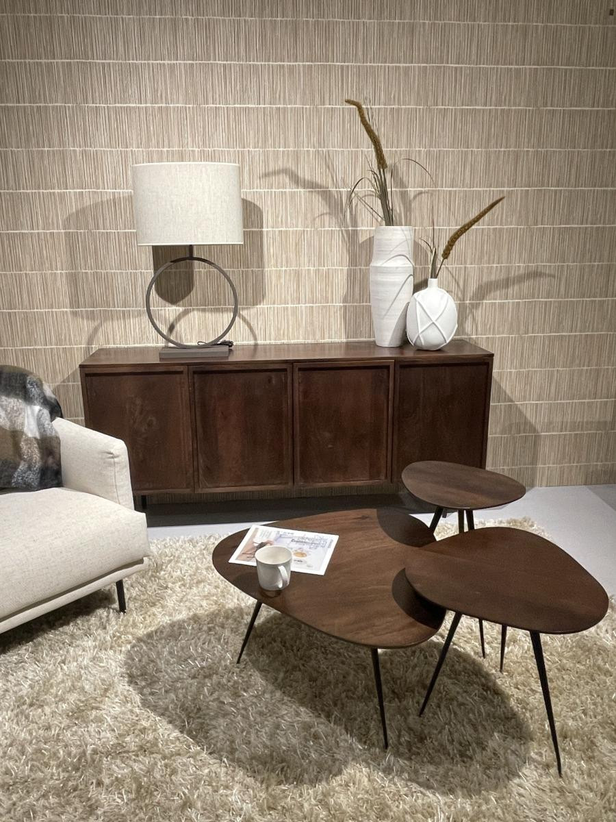 Livingfurn Salontafel Brix Loua Bruin Set van 3