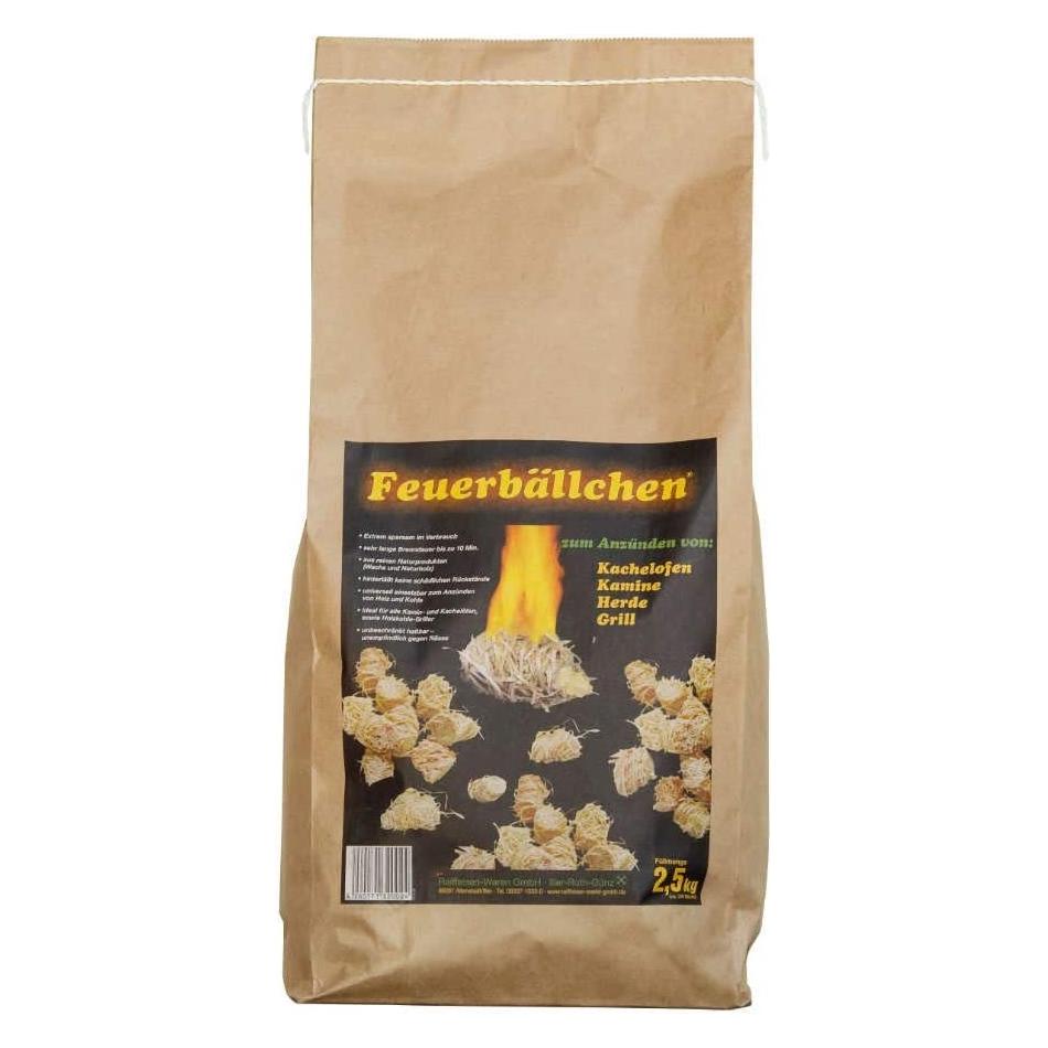 Raiffeisen-Waren Raiffeisenwaren Feuerbällchen Anzünder, Inhalt 2,5 kg, Brenndauer 10 min (104091)