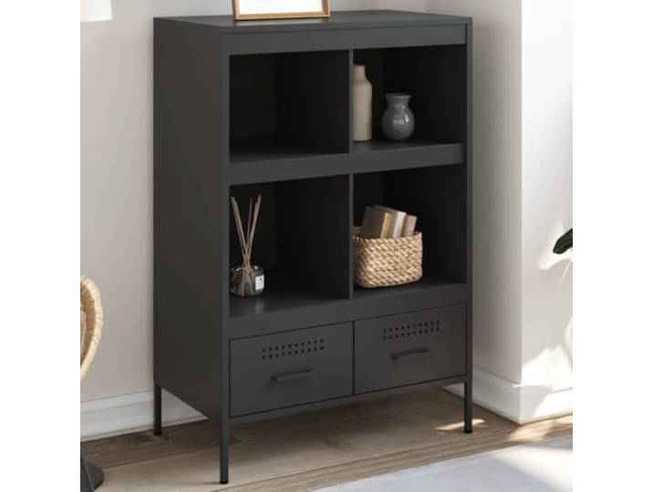 HEFZGDB Kaltgewalzter Stahl Highboard Industriedesign Modernes Highboard für Schlafzimmer mit verstellbaren Schraubfüßen Industrie-Stil für Wohnzimmer