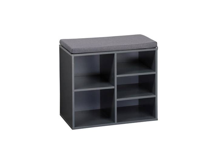 Kesper Schuhregal, Grau, 3 Fächer, 51.5x48x29.5 cm, stehend, Garderobe, Schuhaufbewahrung, Schuhregale