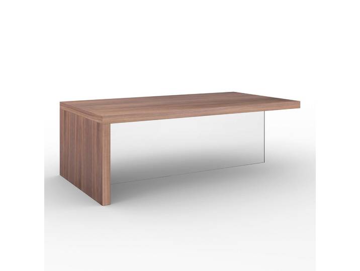 Couchtisch Nayla Walnussfarben MDF/Glas
