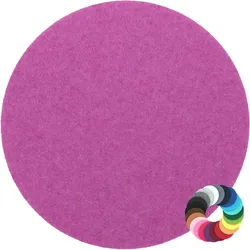 BIASTO - Premium Filz Untersetzer - rund 10cm - Farbe: violett (HF023). Design Glas-Untersetzer für Getränke, Tisch, Bar, Tasse, Vase