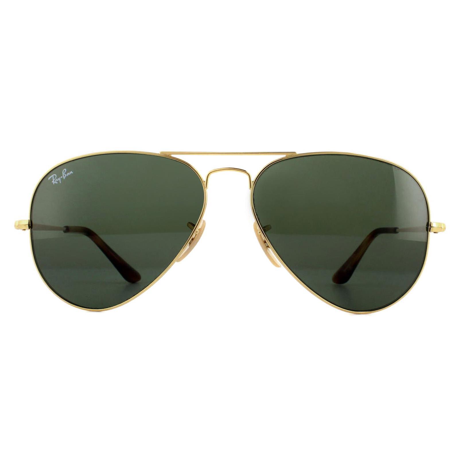 Ray-Ban Zonnebril Aviator Metal II RB3689 914731 Goudgroen
