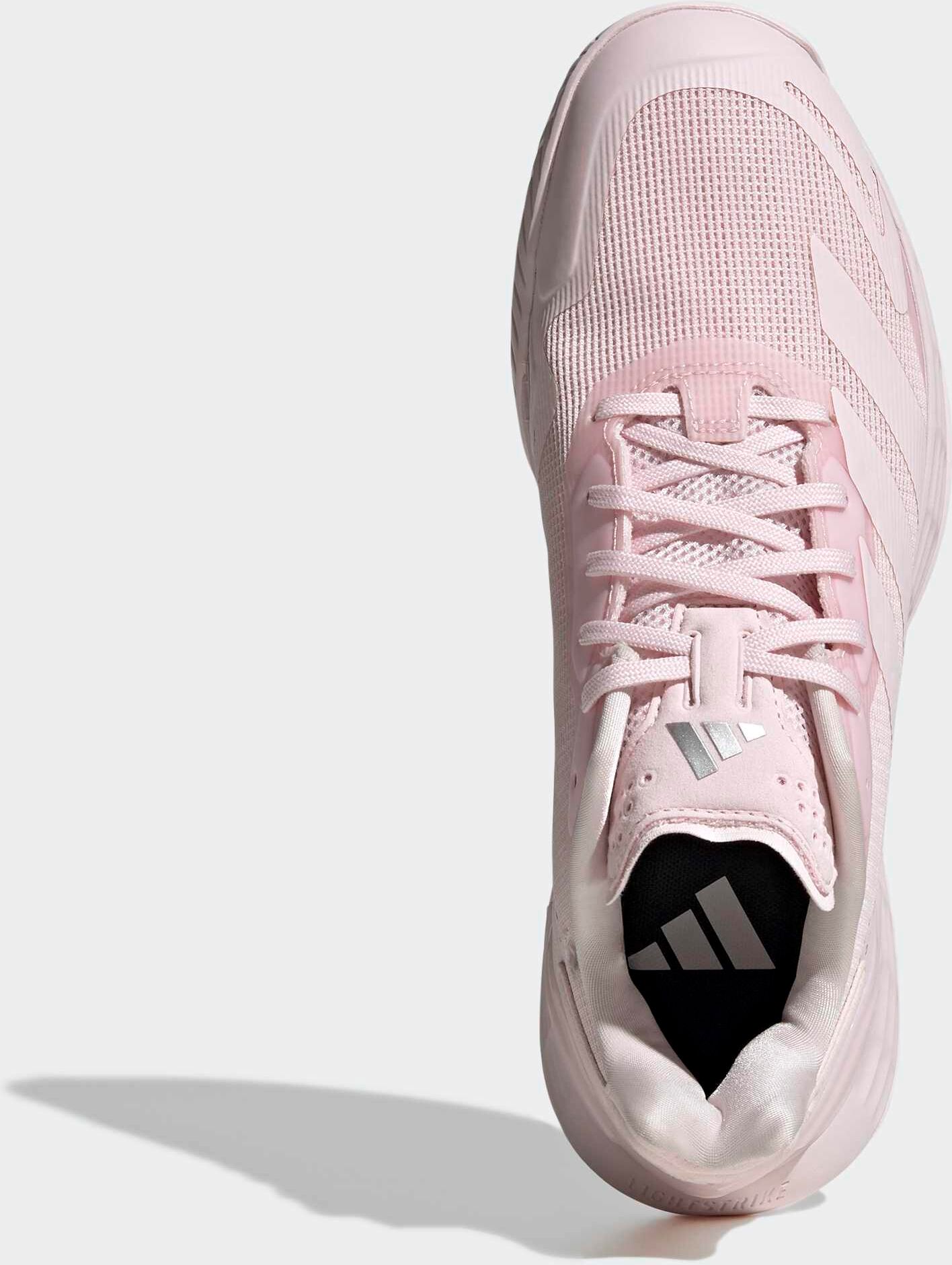Tennisschuh ADIDAS PERFORMANCE "DEFIANT SPEED 2", Damen, Gr. 43, rosa (distilled pink, distilled pink, ftwr weiß), Synthetik, Textil, Schuhe Tennisschuh, für Hartcourt, All-Court distilled pink, distilled pink, ftwr weiß 43