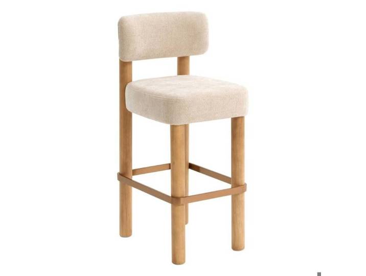 Tabouret de bar Noali carré H.104 5cm beige - Atmosphera Créateur d'intérieur