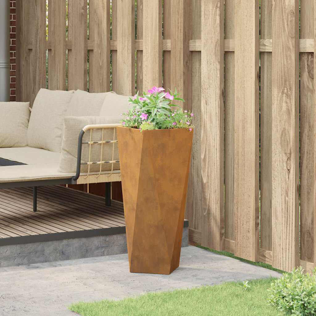 17 Stories Planter Box Rusty 75cm H x 30cm W x 30cm D