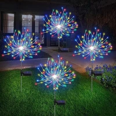 Inspired Finds Solar LED Firework Fairy Light Outdoor Garden Pathway Lawn Decoration For Yard And Events multicolor