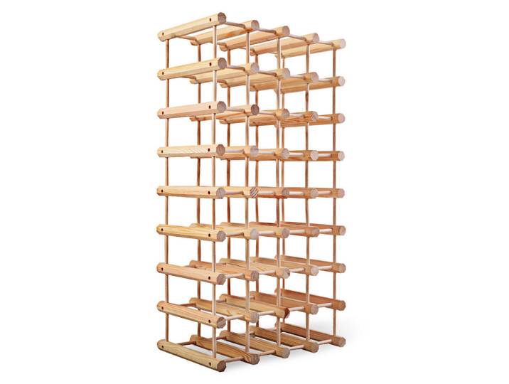 Costway Weinregal 40 Flaschen Holz, Naturfarben, 85x44x24 cm, Weinregale