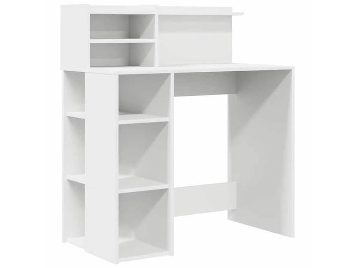 Table de travail - ORVEL - Table Informatique 1 pc pour étudiants - Blanc - Bois d'ingénierie - 90x48x101 5 cm 68243